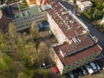 Budowa lądowiska na dachu kępińskiego szpitala, stan na 13 kwietnia