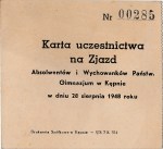 Zjazd absolwentów i wychowanków Gimnazjum w Kępnie 28 sierpnia 1948 r.