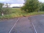 Przejazd kolejowy na wylocie z Bukownicy w kierunku Ostrzeszowa